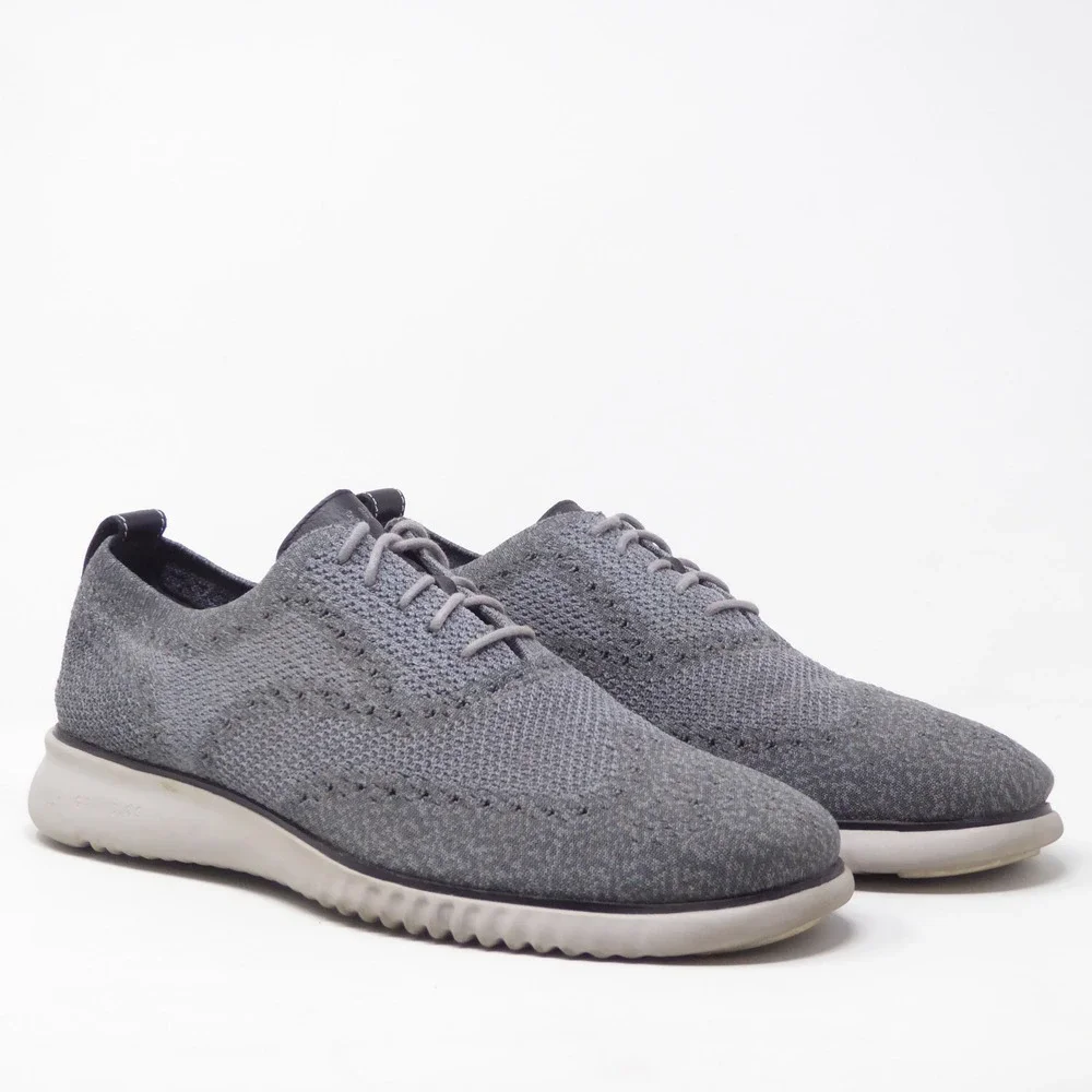 Cole Haan Mens 2.Zerogrand Stitchlite Oxford Gray Wingtip C27565 Size 12